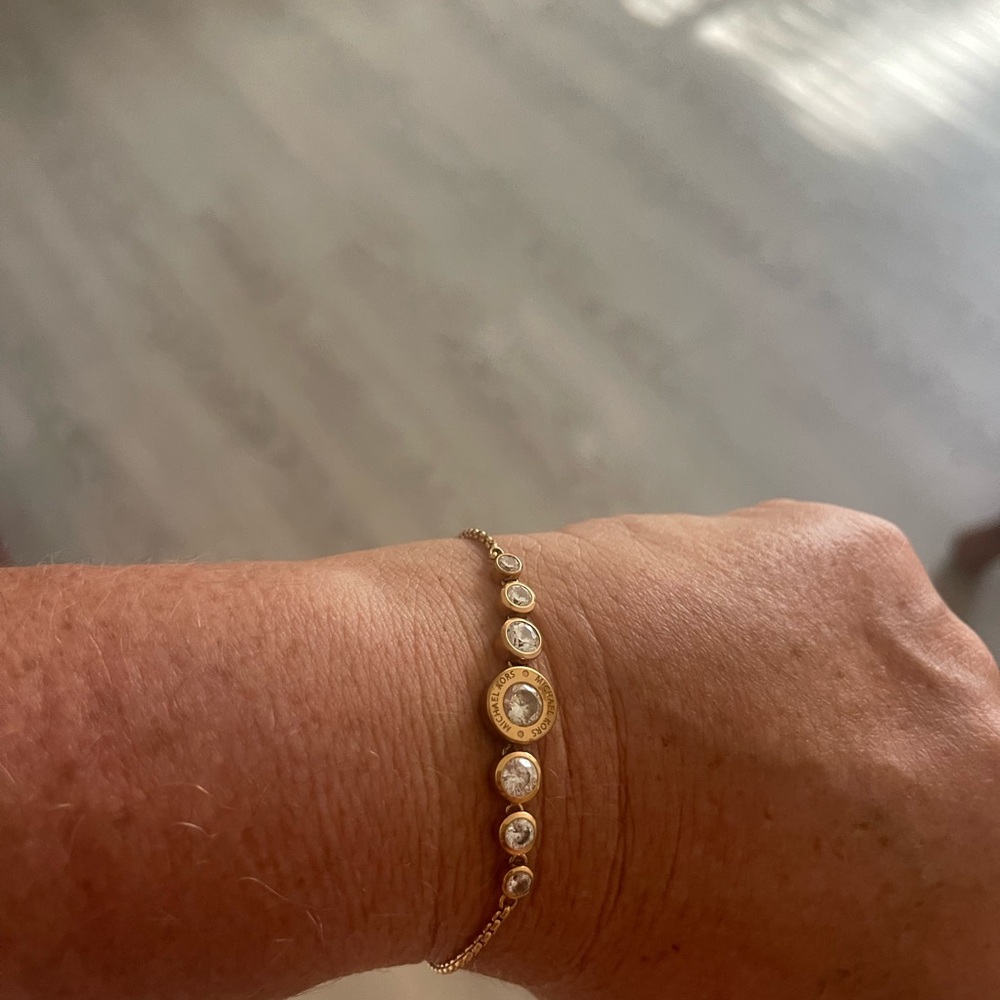 Michael Kors rose gold tennis bracelet